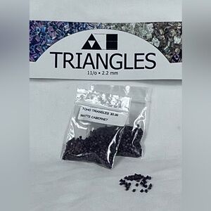 Toho Triangle Beads Matte Cabernet 2pk